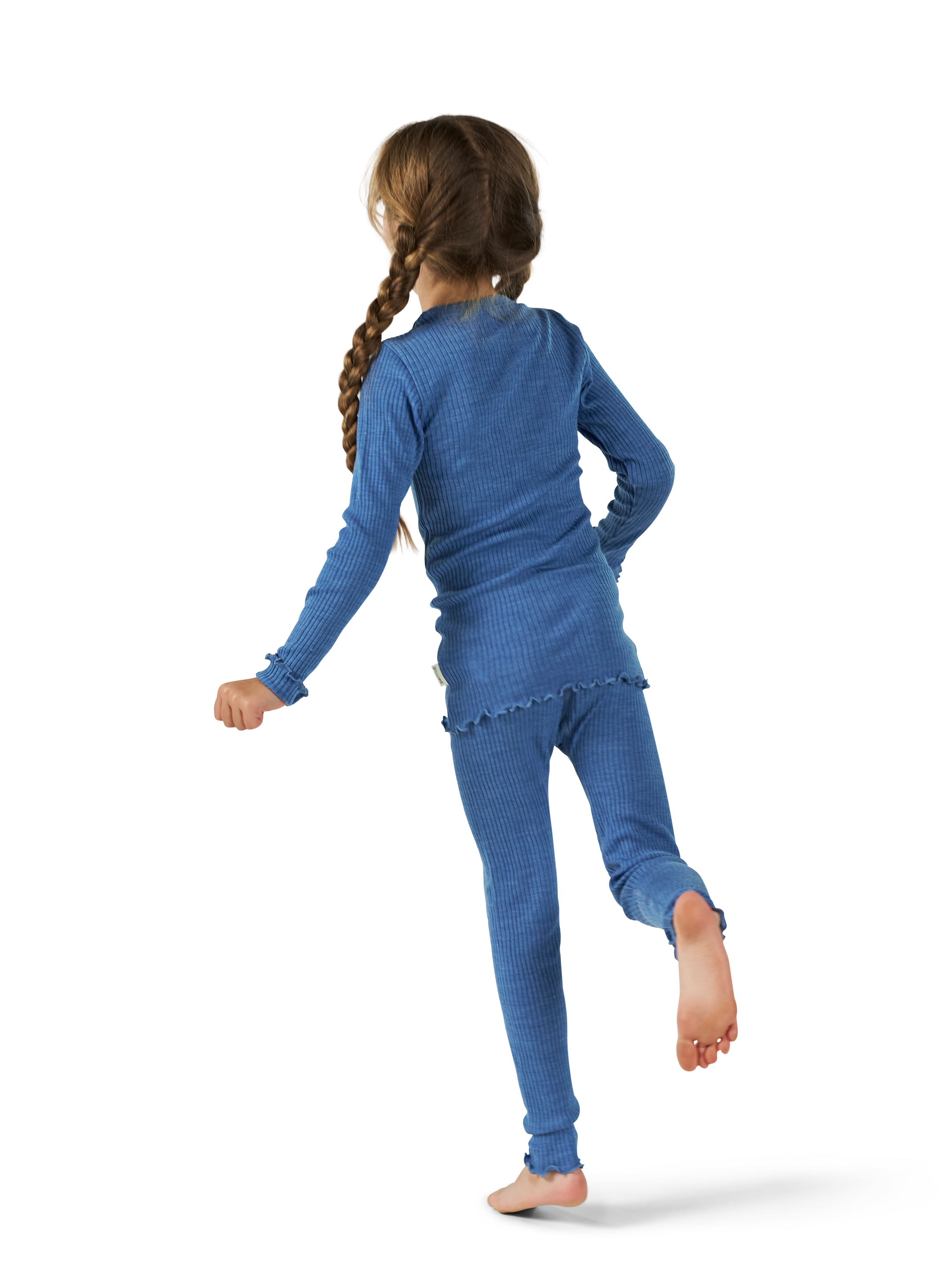 Legging met ruches van merinowol voor kinderen