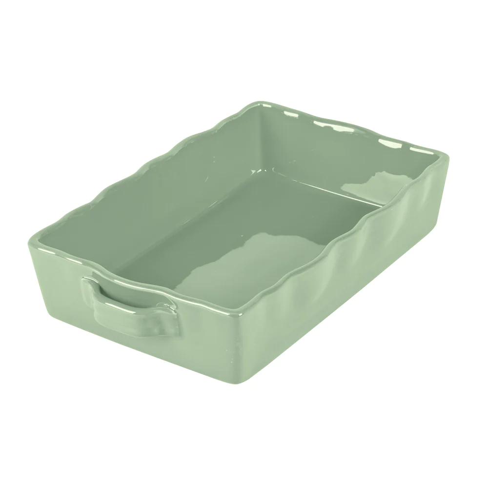 Plat à four rectangle Gusto 33x23 cm céladon Table passion