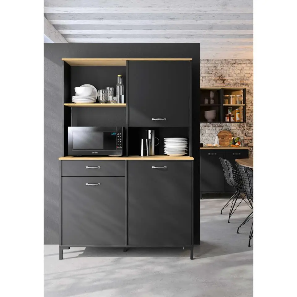 Diagone Microgolfkast Manchester - 119 x 41 x 180 cm - Helvezia Oak-design