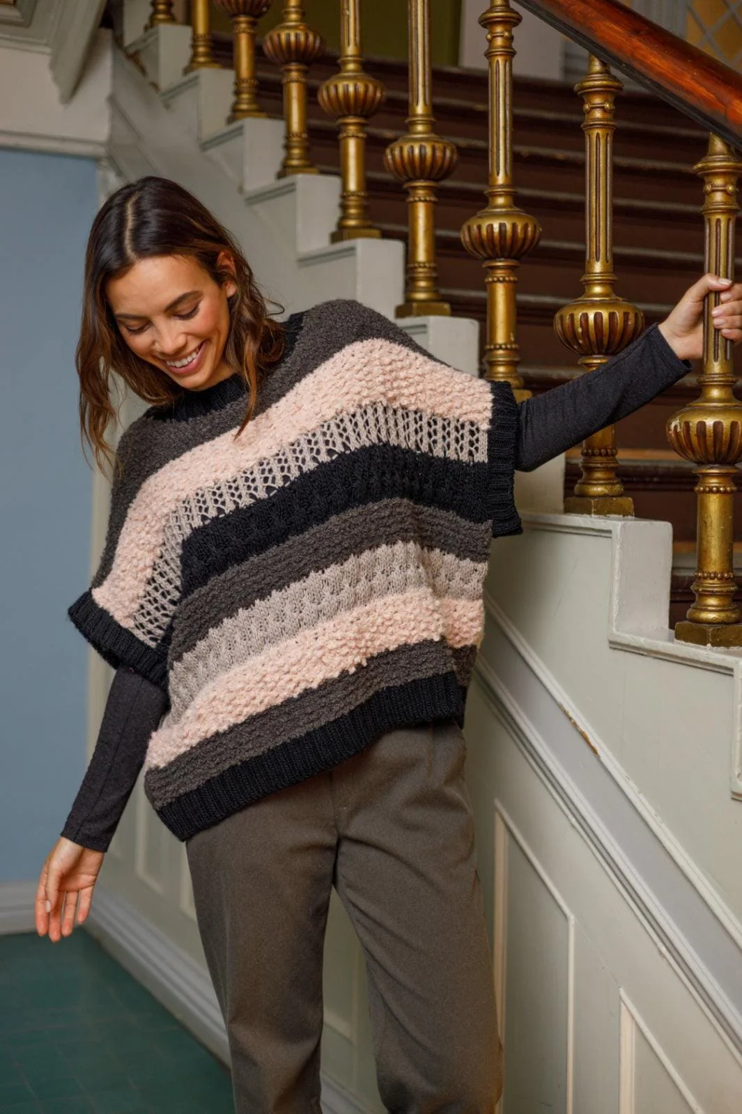 Black Colour Bcheidi Boucle Vest lt taupe
