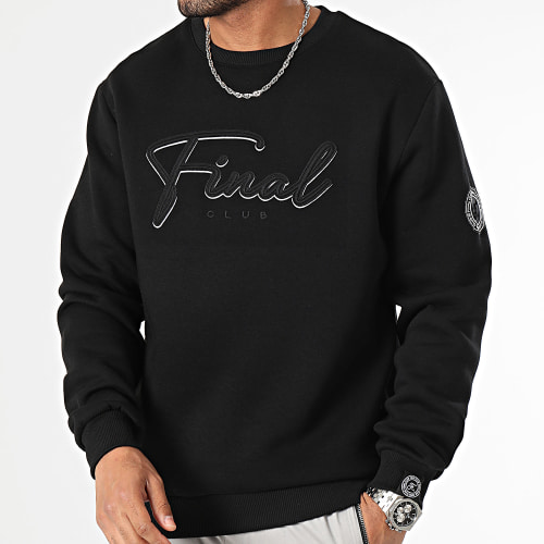 Sweat Crewneck Broderie Signature 1124 Noir