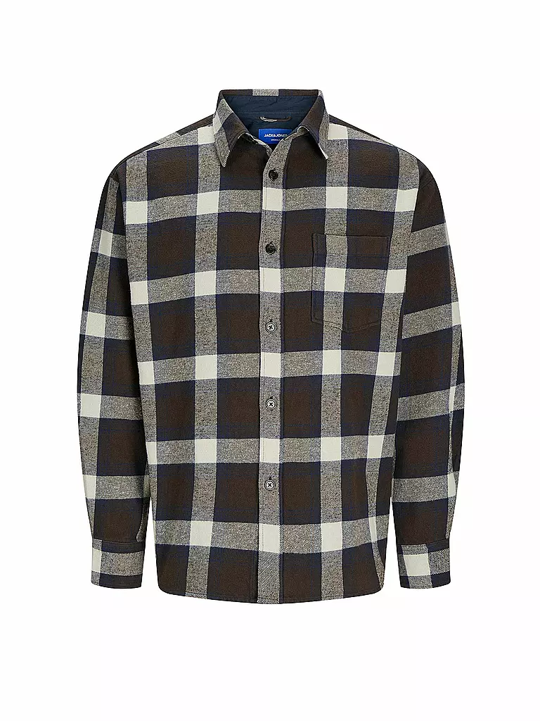 JACK & JONES Flannelhemd Overshirt JORFREDERIKSBERG  braun
