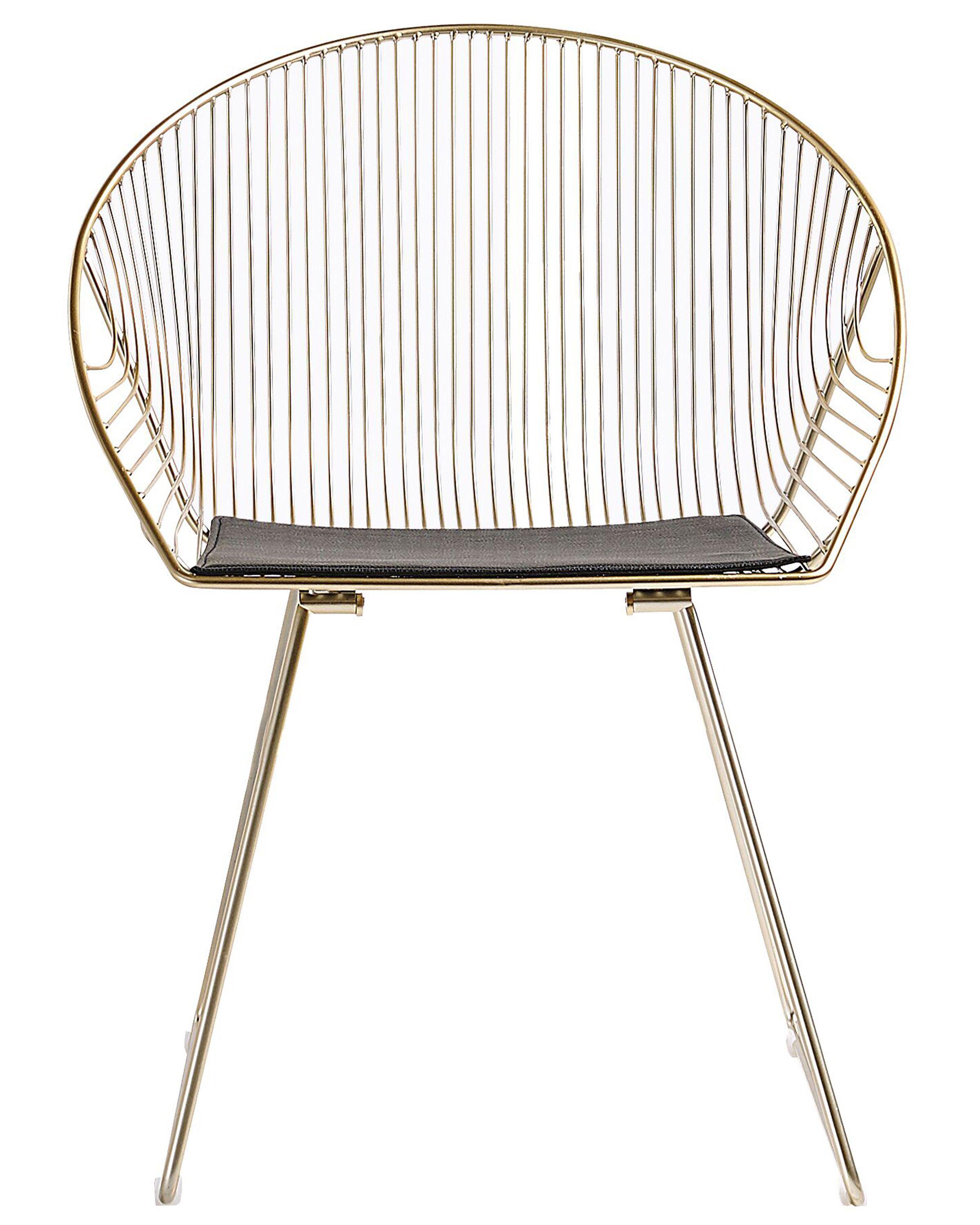 Set van 2 eetkamerstoelen AURORA Metaal Goud