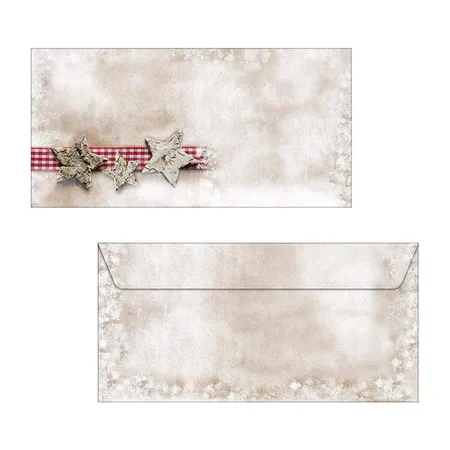 Sigel DU049 Briefumschläge Weihnachten, Winter Chalet, DIN lang, 25 Stück