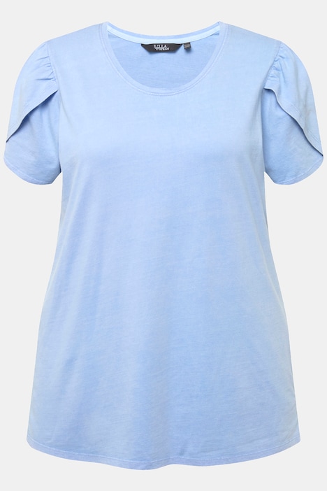 T-Shirt, cold dyed, A-Linie, Rundhals, Halbarm
