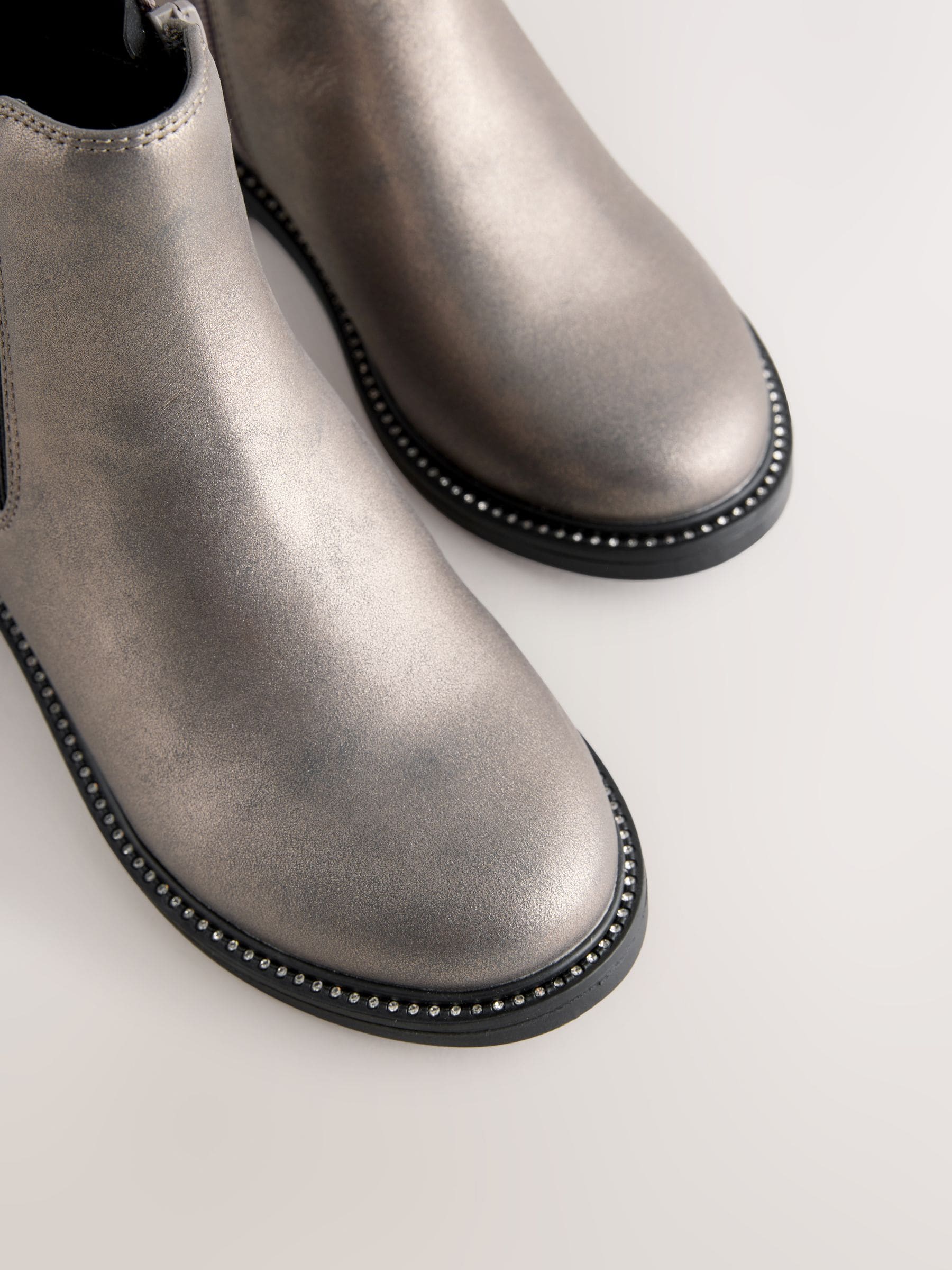 Tin-zilver - Chelsea Party Boots