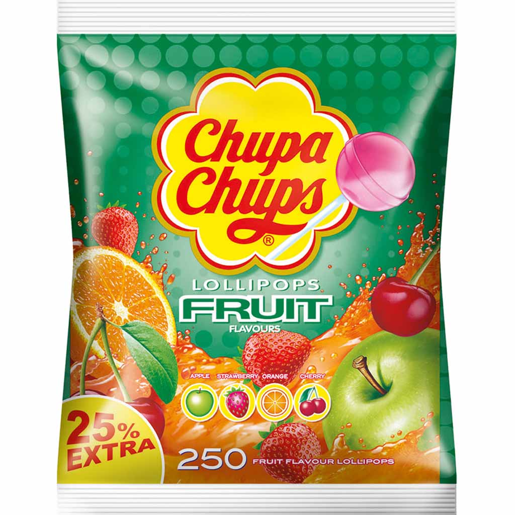 Chupa Chups Frucht Lollipops Lutscher 250er 3000g MHD:30.5.27