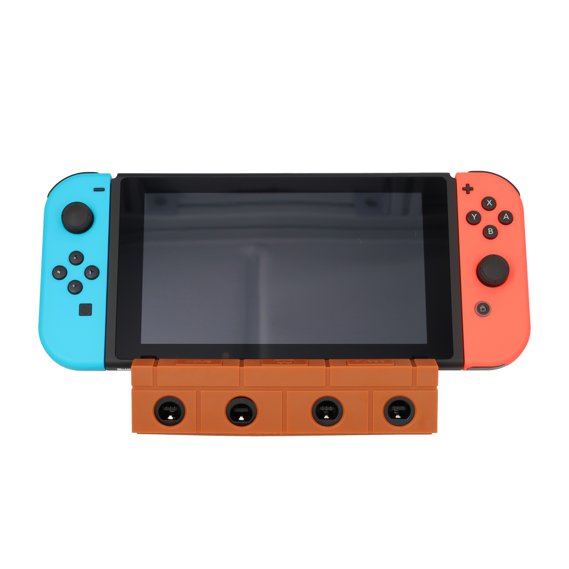 Ladegerät Dockingstation Charging Dock mit Spiele Halterung und HDMI / USB C / 3x USB / 4x NGC Controller Anschluss für Nintendo Switch / OLED - Braun