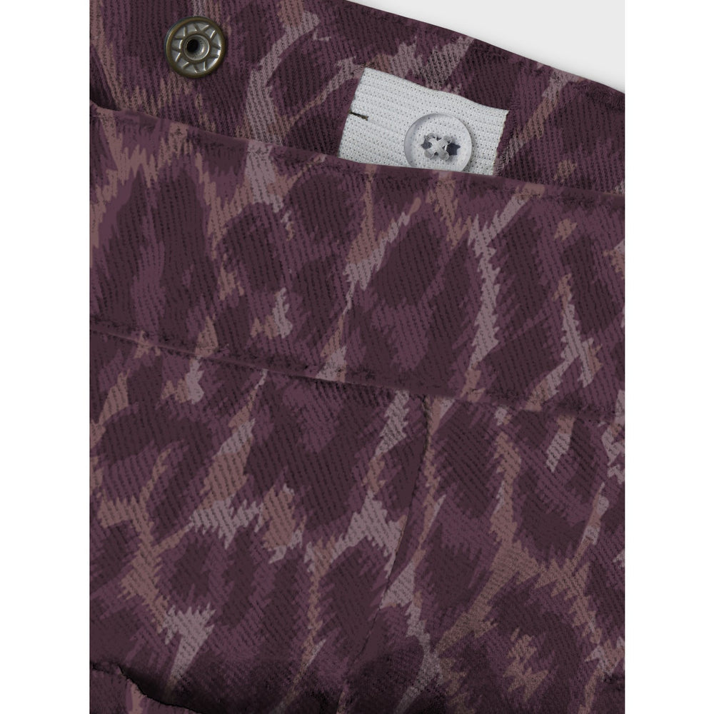 Køb Name It Burgundy Leo Nkfrose Wide Leo Twill Bukser 4002-Td R