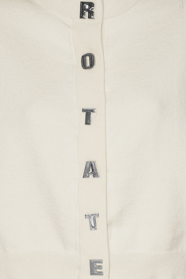 ROTATE Birger Christensen Firm Knit Cardigan Egret