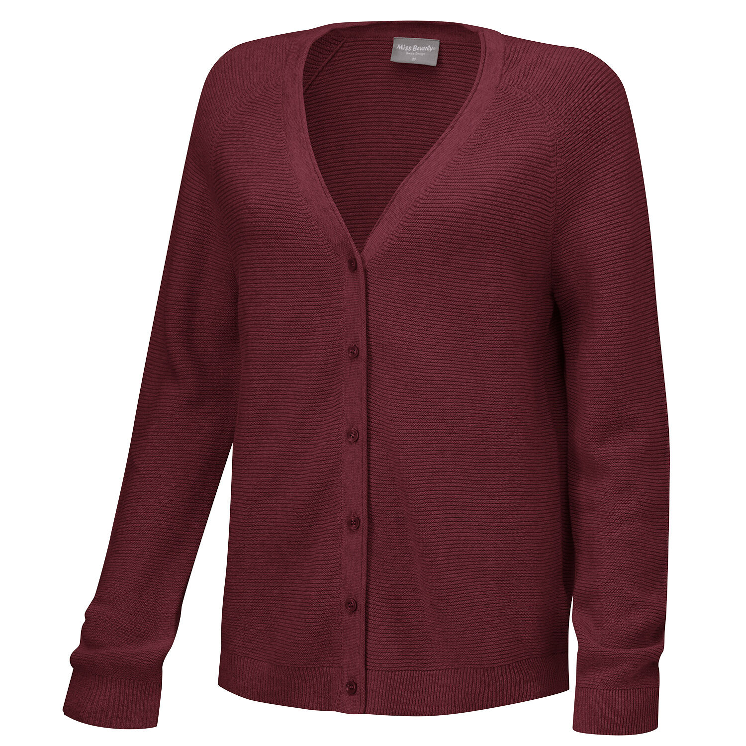 Strickjacke mit Rippstruktur