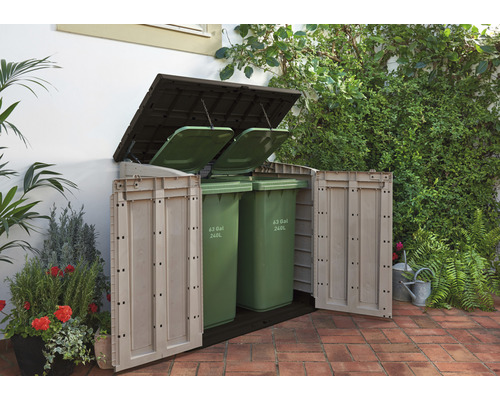 Keter Store-it-out tuinbox inclusief gasveren, 145,5 x 82 x 125 cm, bruin/beige