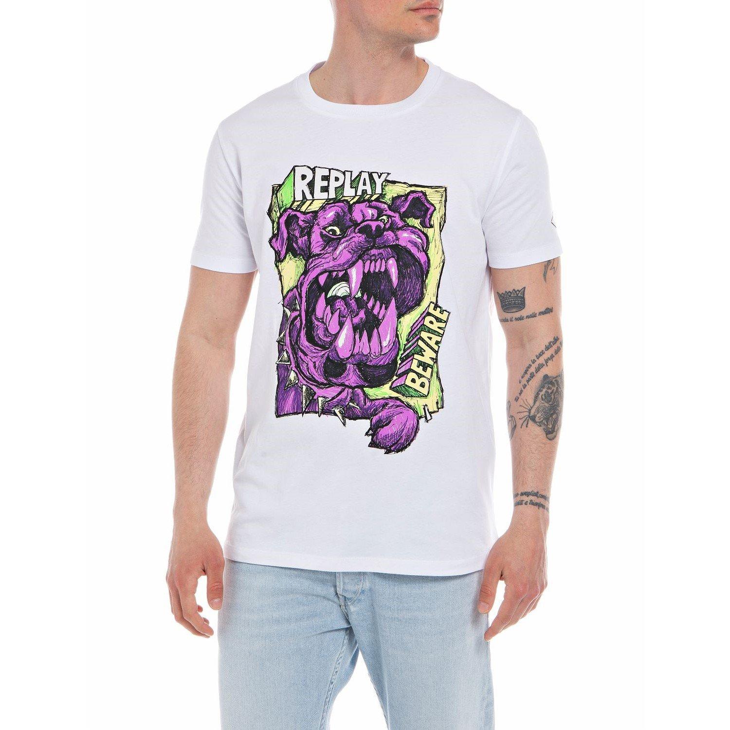 Replay Graphic Dog T Shirt