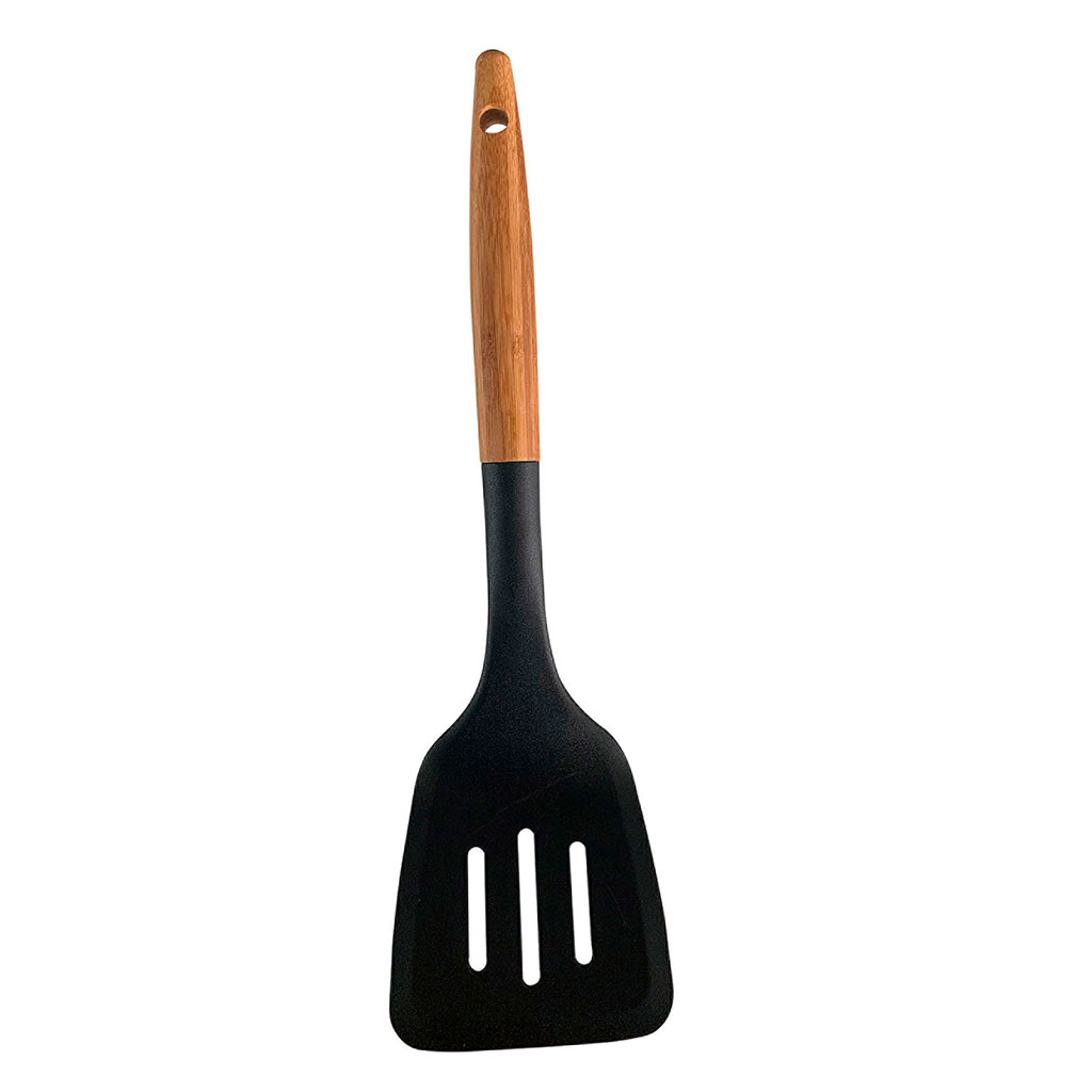 Spatule nylon manche bambou 34.5x34.5x10cm