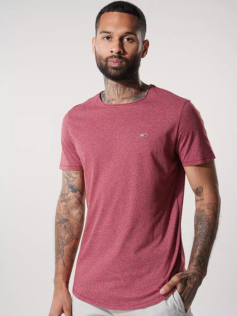 TOMMY JEANS T-Shirt dunkelrot