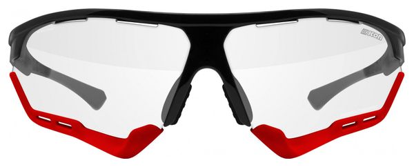 Scicon Sports Aerocomfort SCN XT XL Lunettes De Soleil De Performance Sportive (Miroir Rouge Photochromique Scnxt/Luminosité Noire)