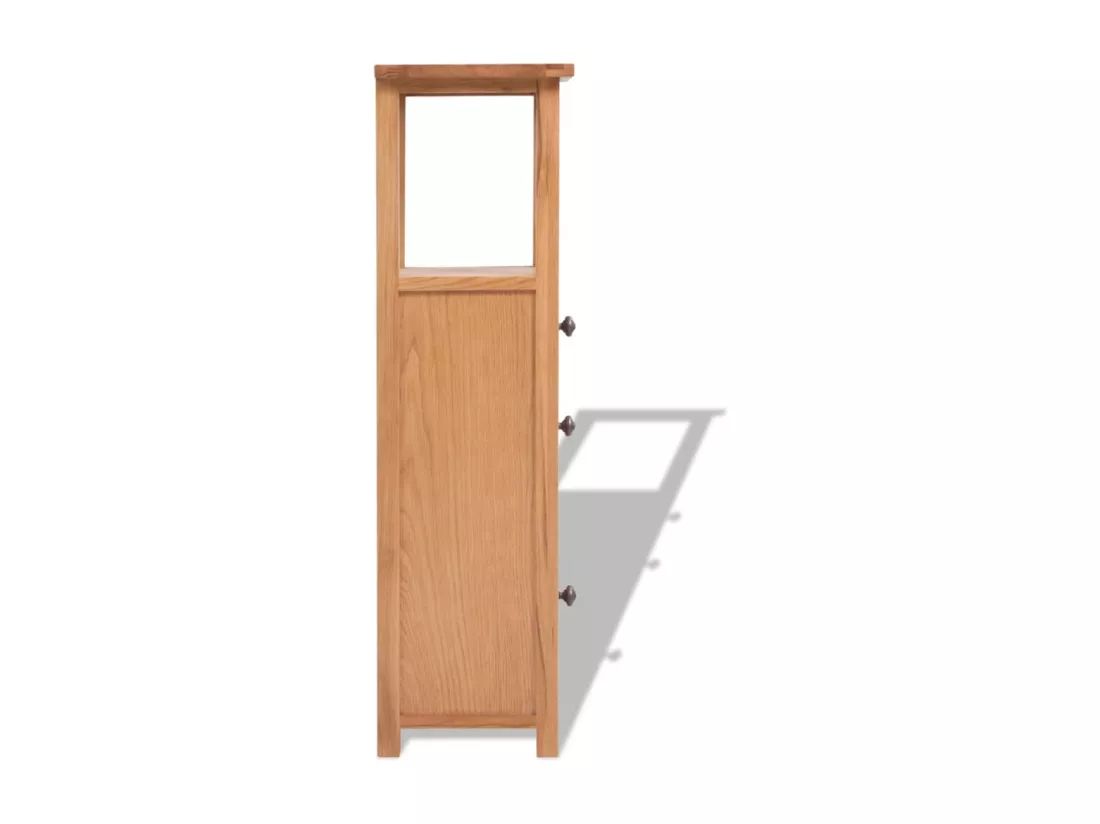 étagère d’angle 26x26x94 cm Bois de chêne massif