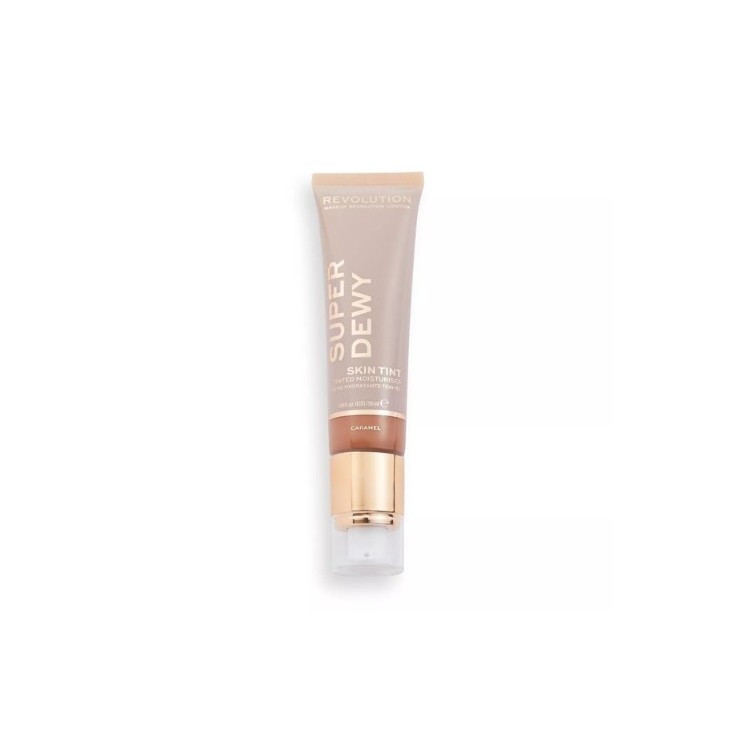 Makeup Revolution SuperDewy Coloring Feuchtigkeitsspendende Gesichtscreme Karamell 50 ml