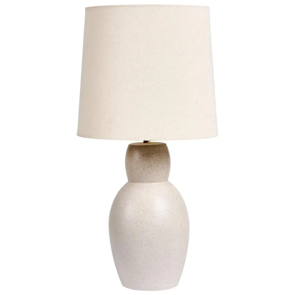 DEDURU - Tafellamp - Beige - Keramiek