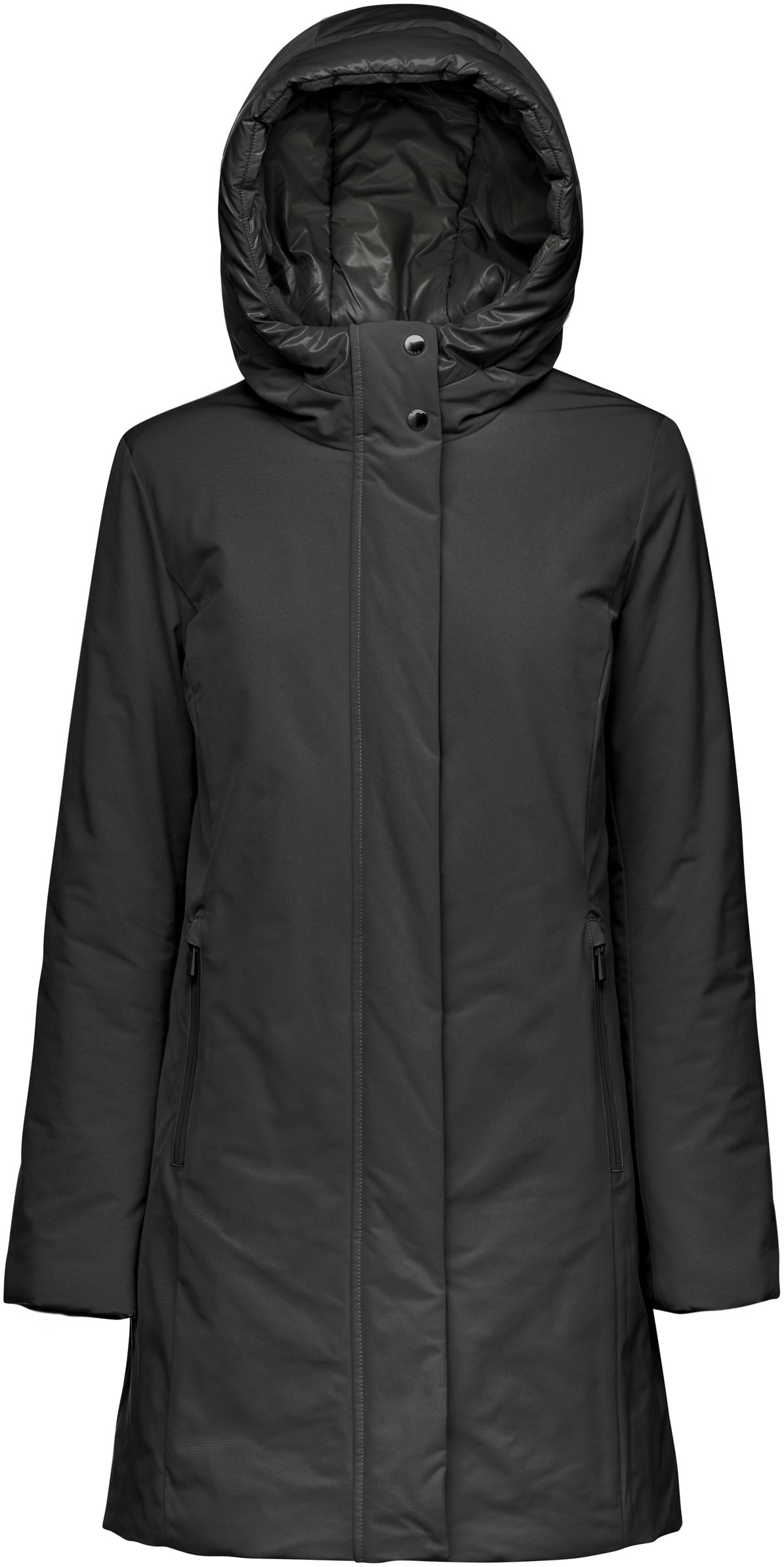 Geox Langjacke »SPHERICA« mit Kapuze mit Kapuze, Reissverschlusstaschen, verdeckter Reissverschluss & Drucker
