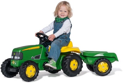 Rolly Toys John Deere Trampetraktor med Tilhenger