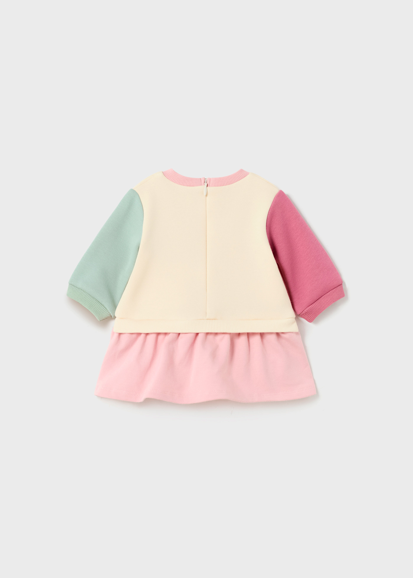 Vestido para recém-nascido com estampa de moletom