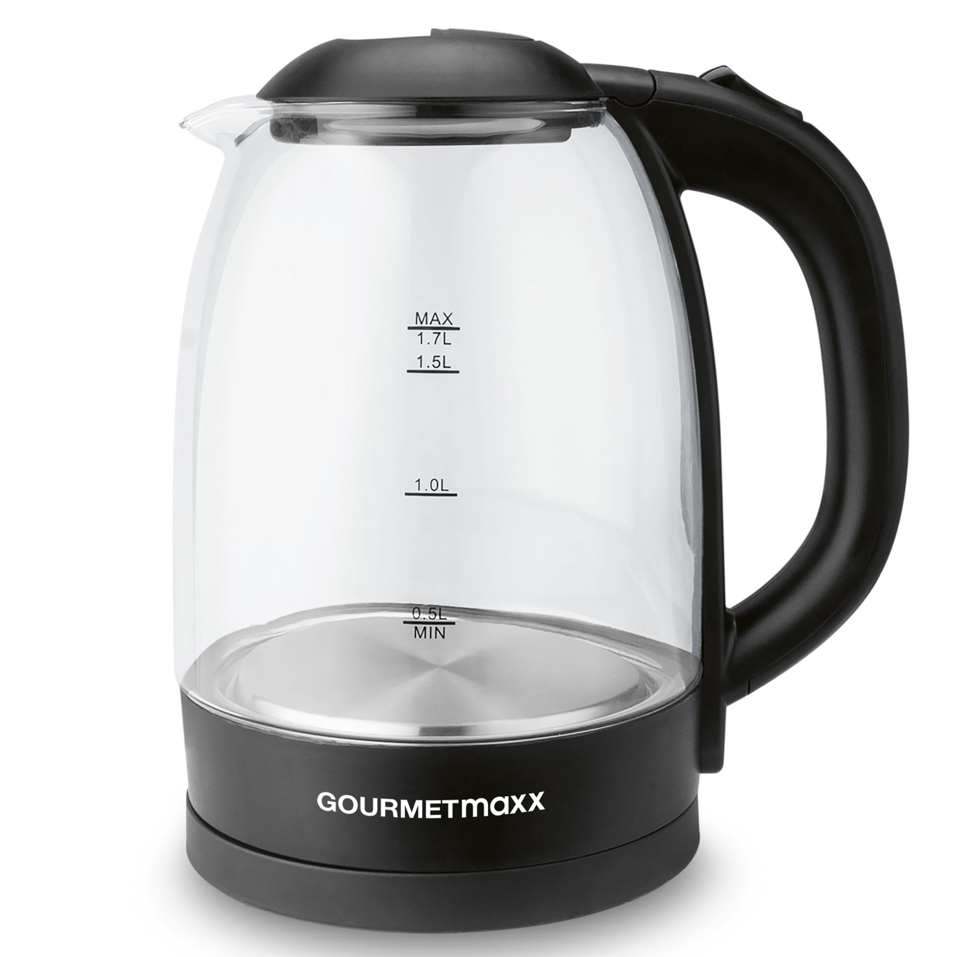 GOURMETMAXX Glas-Wasserkocher 13844 - schwarz