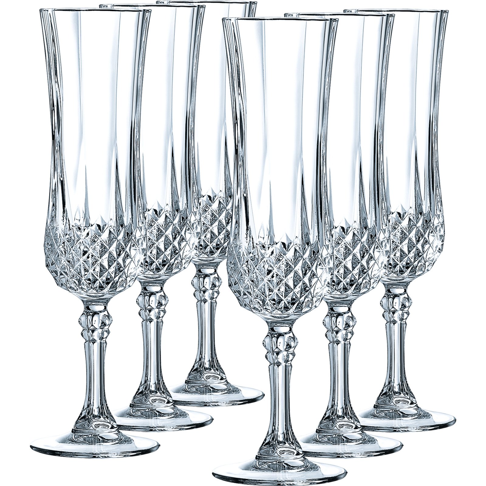 Cristal d'Arques Champagnergläser Longchamp 6 x 14 cl