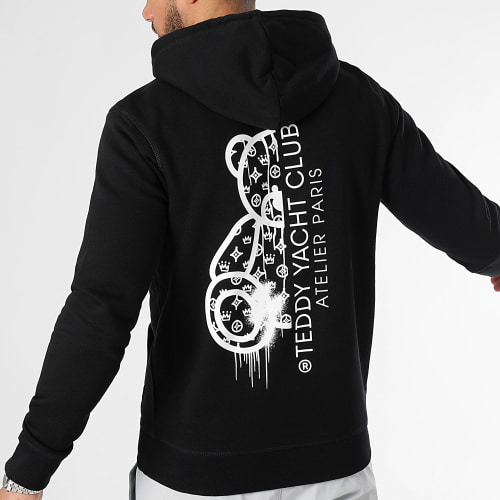 Sweat Capuche Atelier Paris Noir Blanc