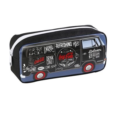 Trousse rectangulaire Van Coca Cola - 1 compartiment - différents modèles disponibles - Viquel