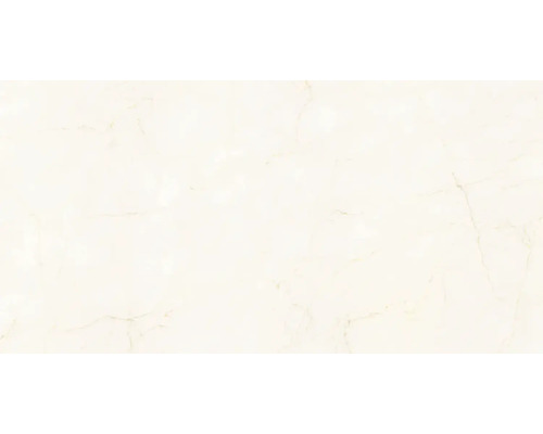 Porseleinen steengoed wand- en vloertegel, travertin beige, glanzend, 60 x 120 x 0,7 cm, gerectificeerd