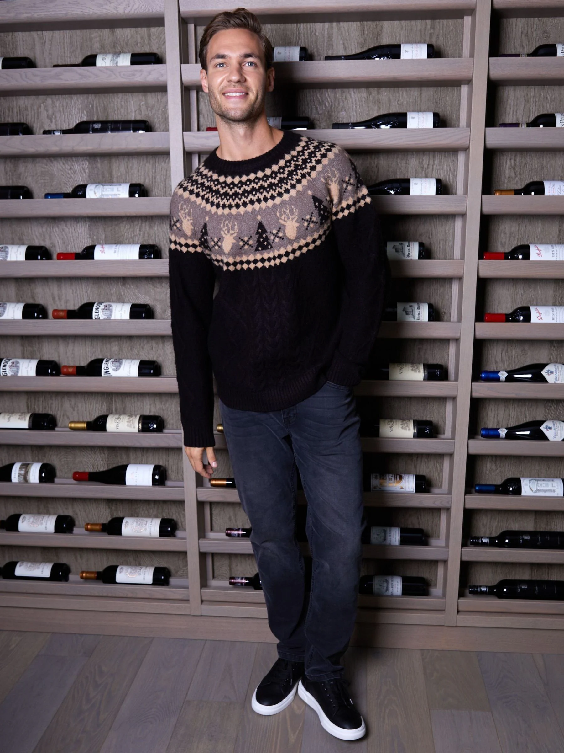 Threadbare Cable Knit Fairisle Christmas Jumper