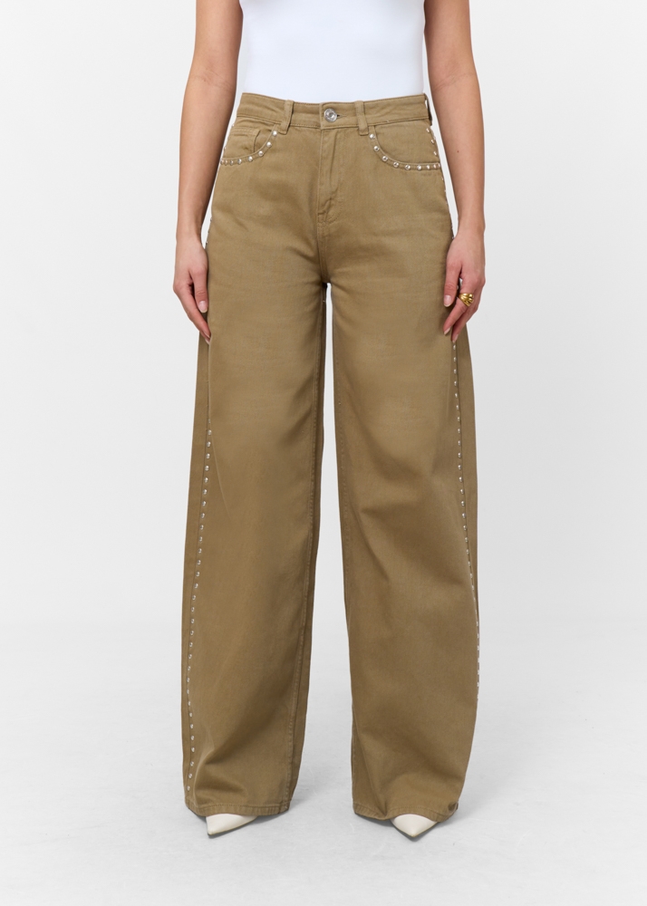 Dani stud jeans groen