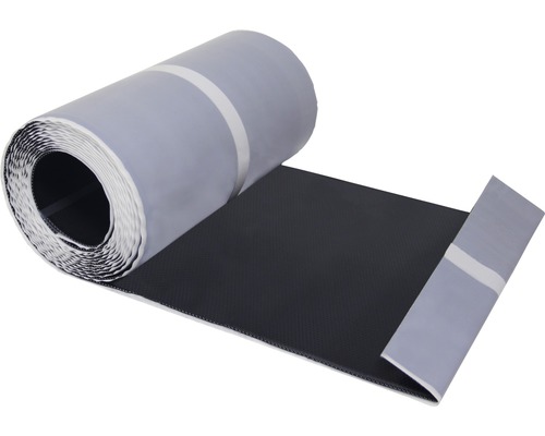 Muur- en schoorsteenaansluitband, flexibel, zwart, 5 m x 30 cm