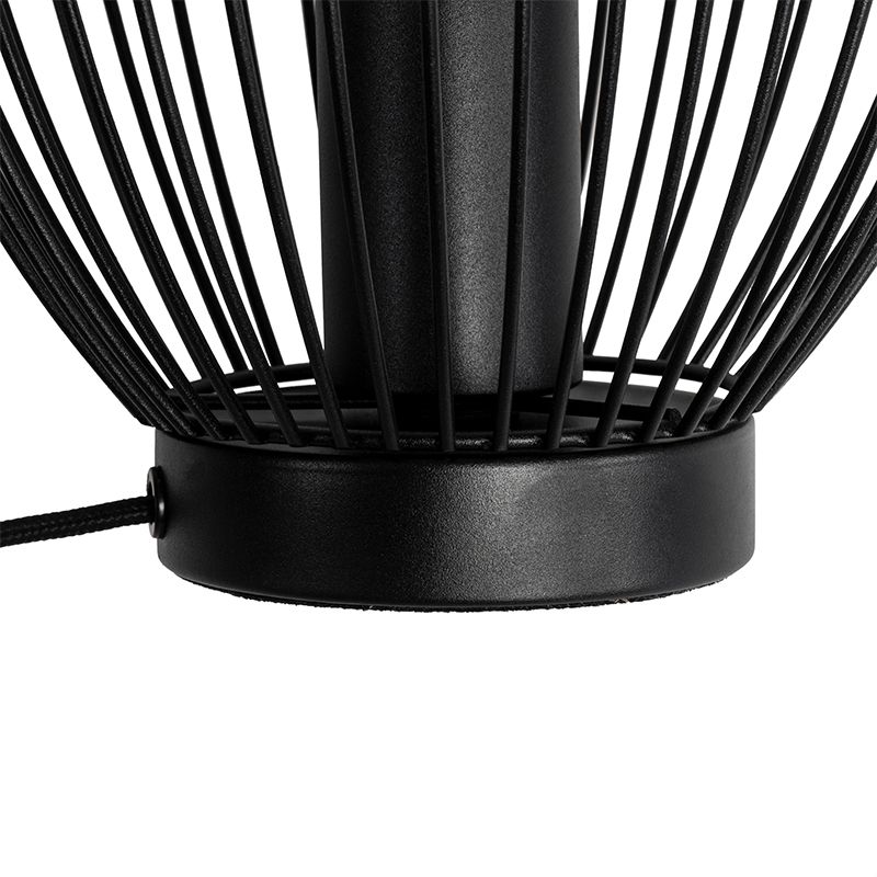 Moderne tafellamp zwart 20 cm - Pua