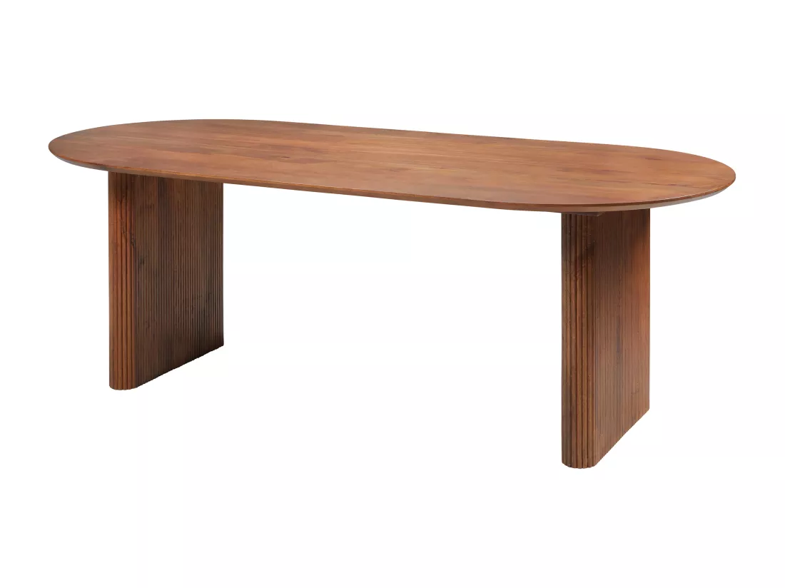 Table à manger 8 personnes en bois de manguier - Naturel - BALIMELA