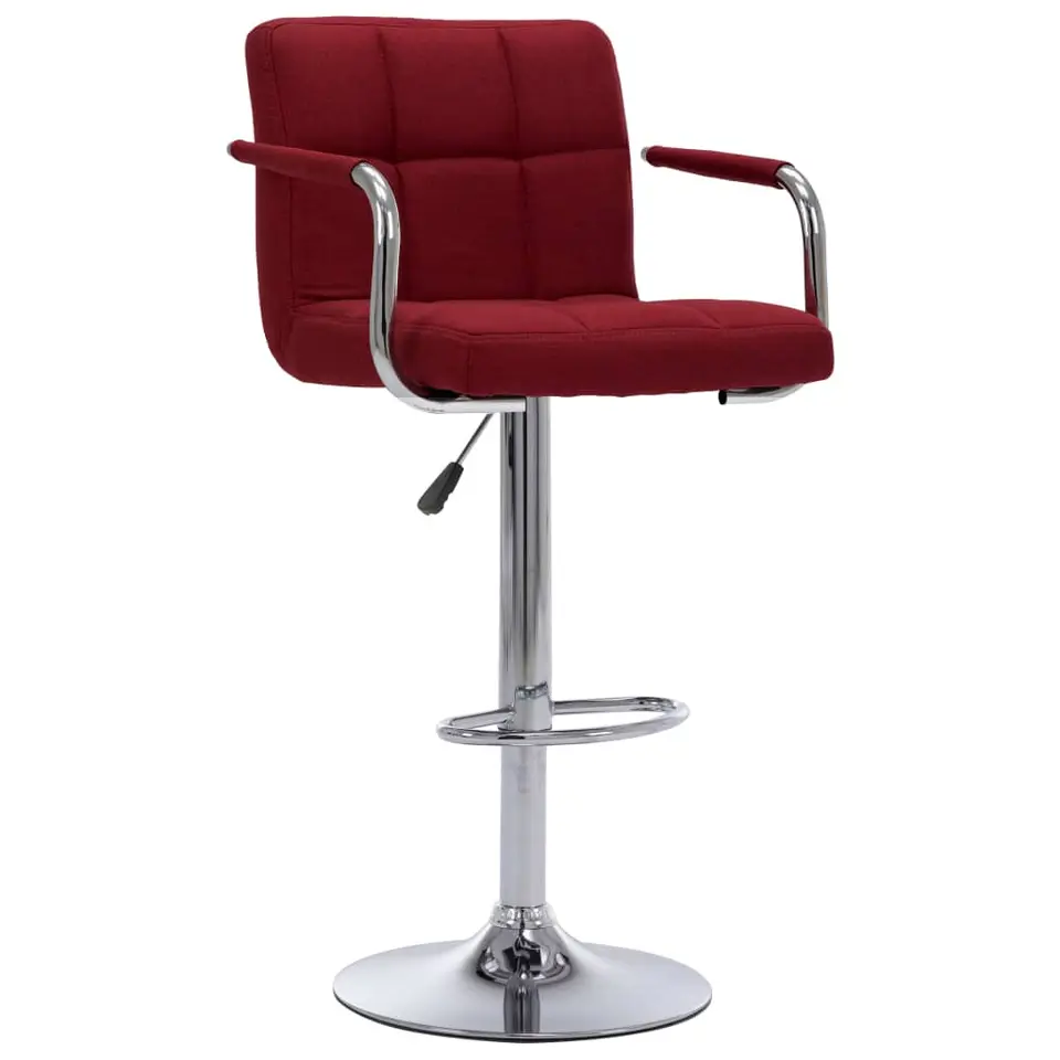 vidaXL - Barstoel - Rood - Stof - 2 stuks