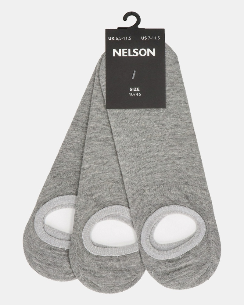 Nelson 3-Pack Sneakersokken Sokken  - grijs