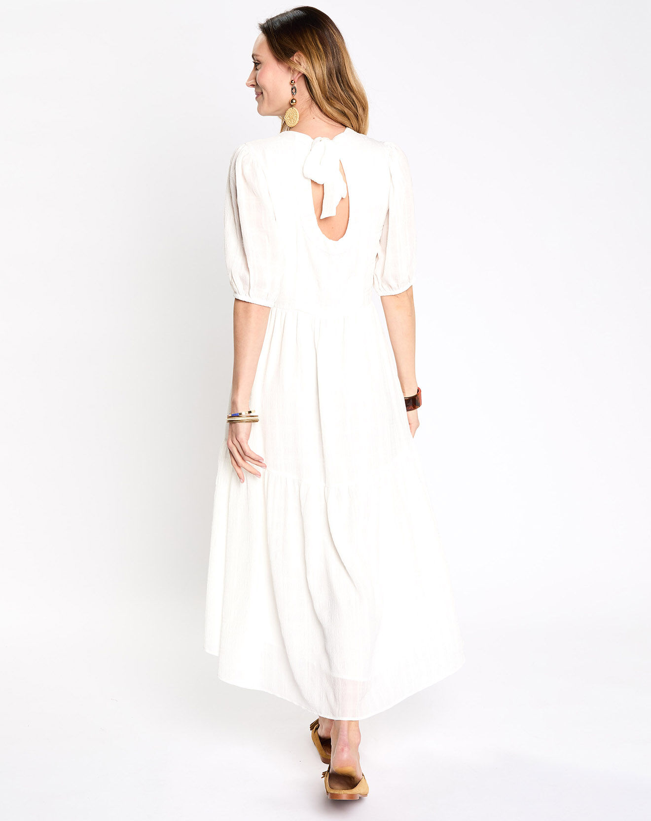 Esprit Robe longue bohème blanche