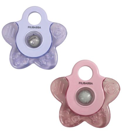 Filibabba Beißringe - 2er-Pack - Cooling Star - Rose Mix