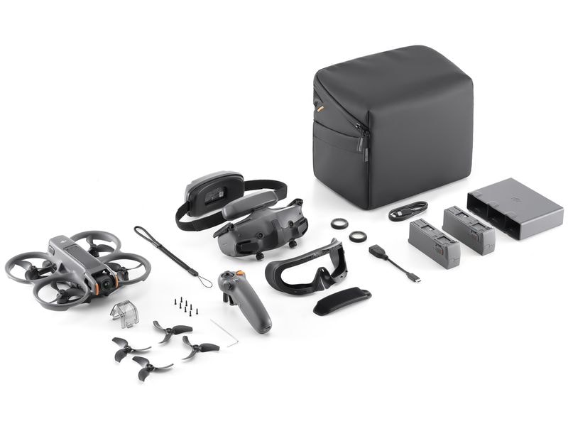 DJI Multikopter Avata 2 Fly More Combo mit Goggles 3 (C1 | Wendige Drohne mit 4K Kamera