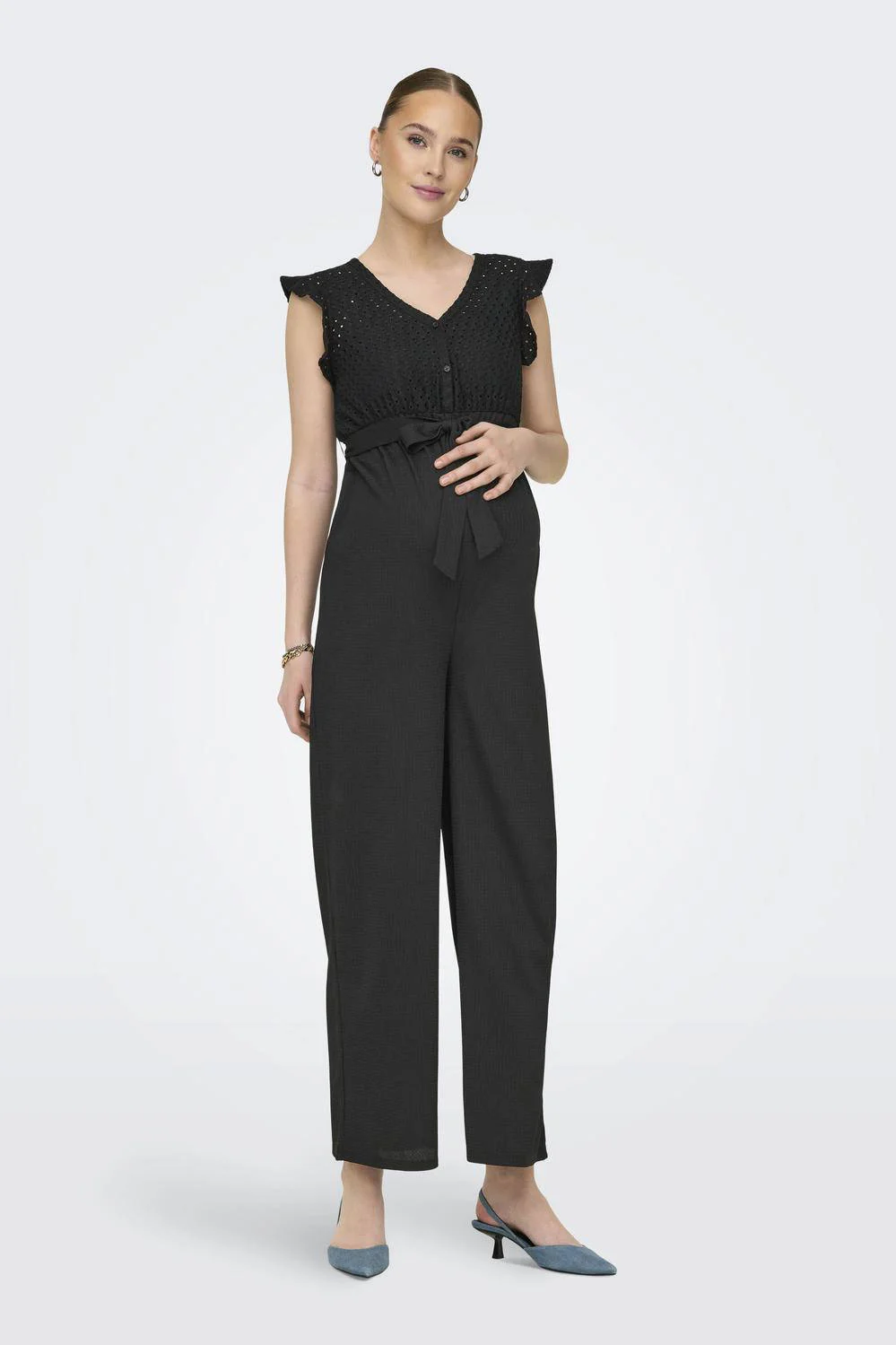 ONLY MATERNITY zwangerschapsjumpsuit OLMELISA zwart