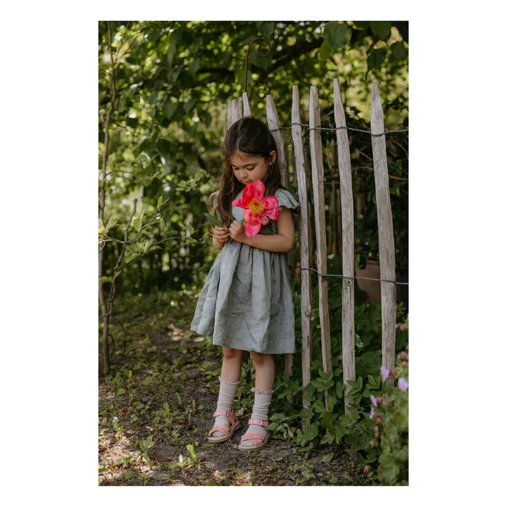 Petit Nord Sandales Scratchs Scallop Flower | Rose