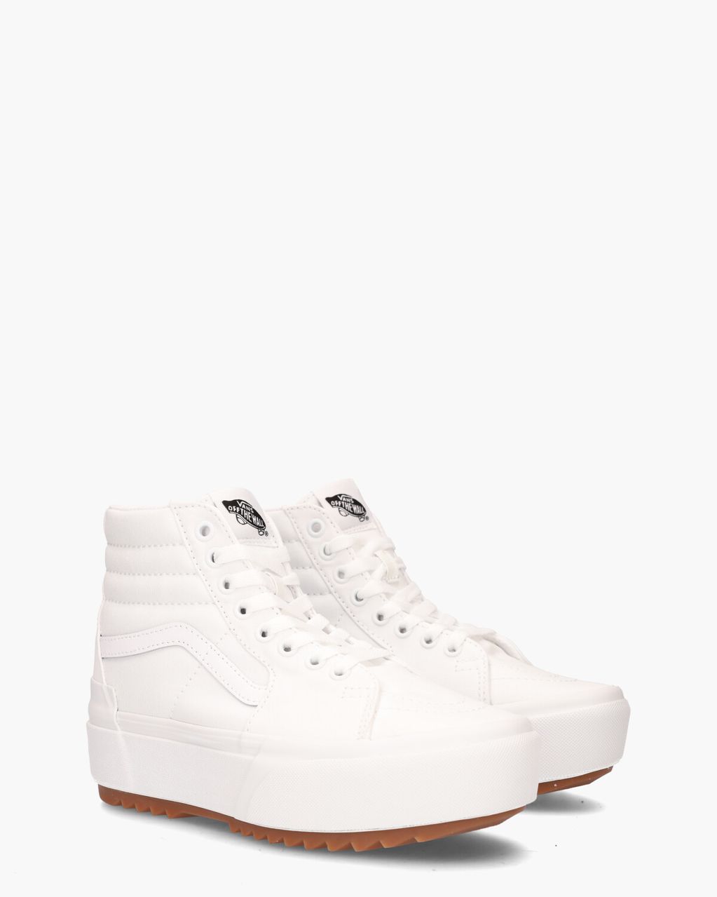 Vans SK8-Hi Stacked Canvas Wit Damessneakers