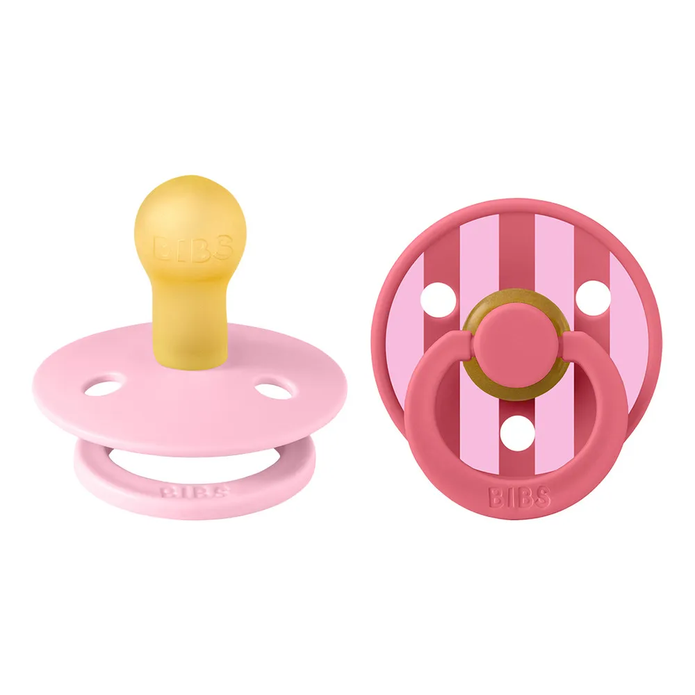BIBS Studio Colour Block Latex Baby Pink Coral Mix 2 pak - Flere størrelser