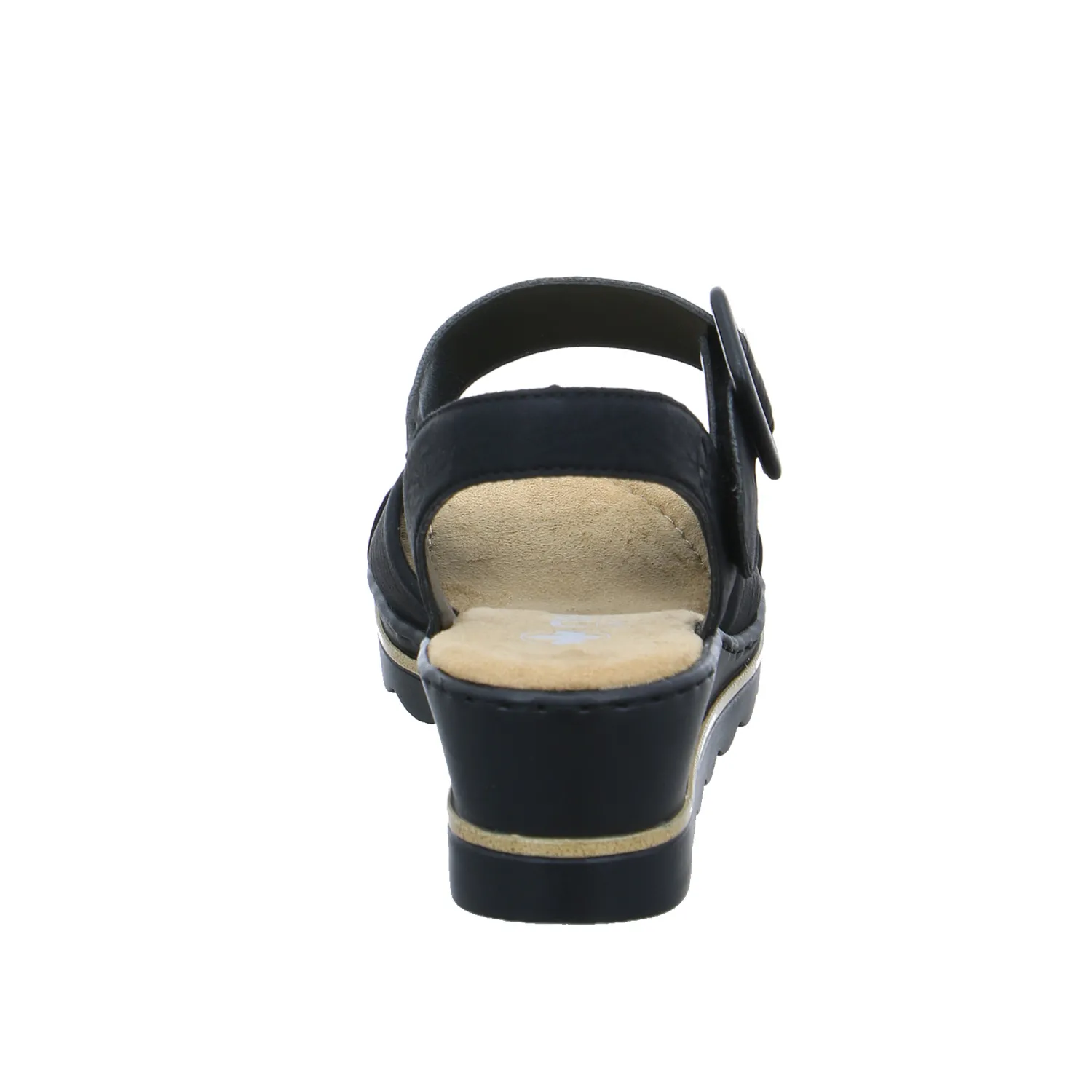 RIEKER Sandalette Schwarz Lederimitat