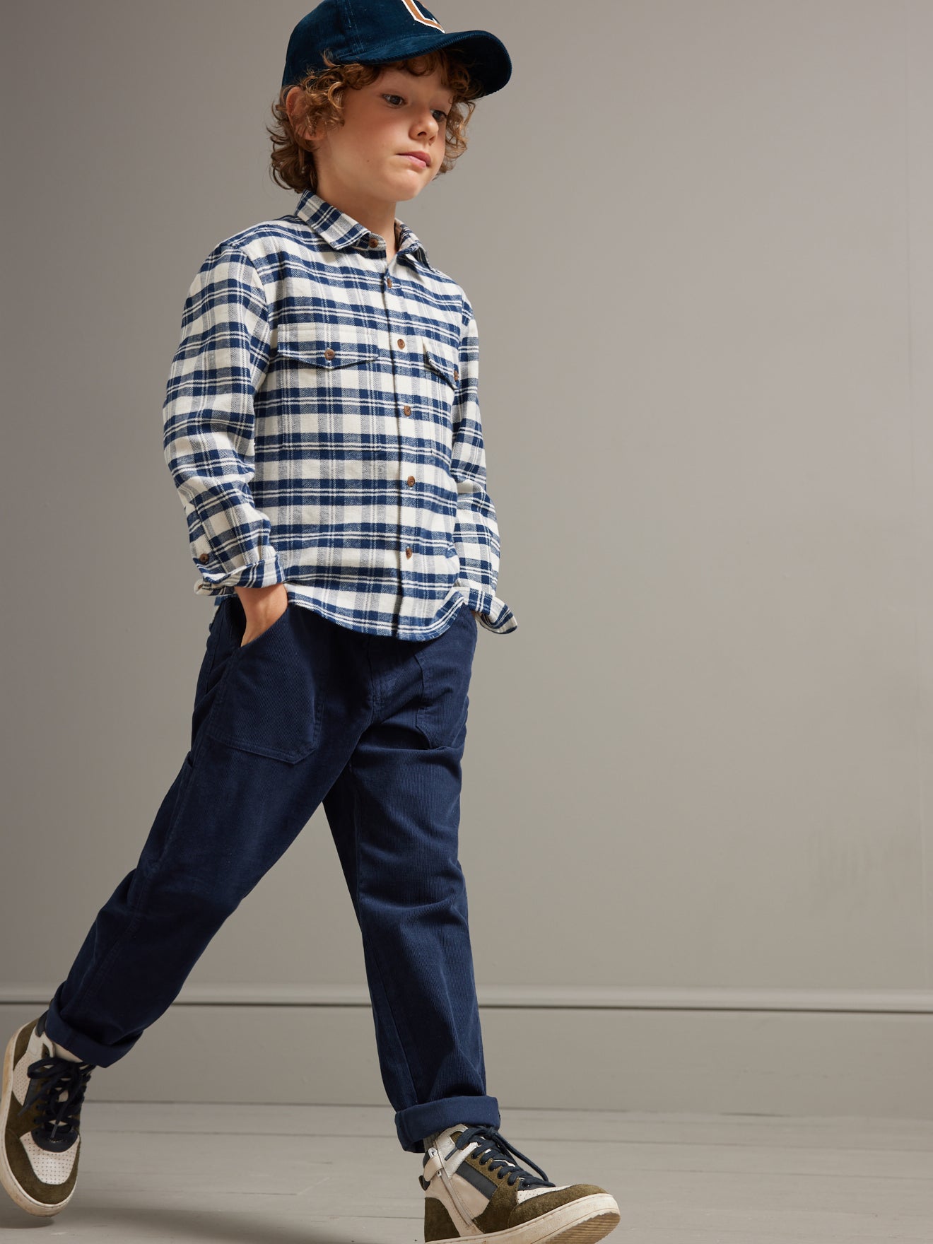 Pantalon cargo Garçon en velours
