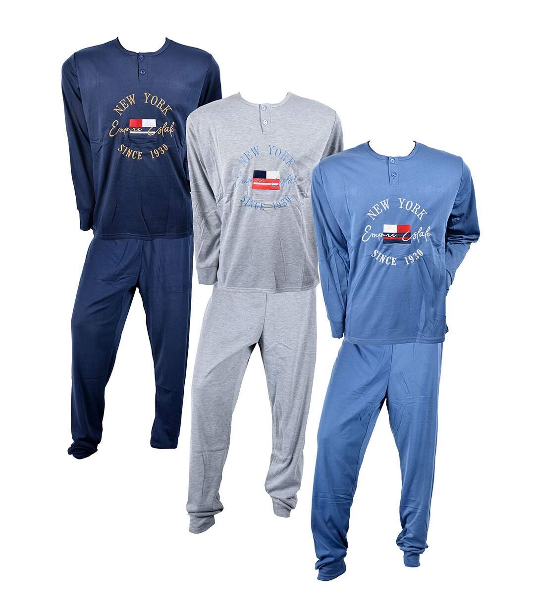 Pyjama Homme Long SWEET SECRET Q2752 NEW YORK GRIS