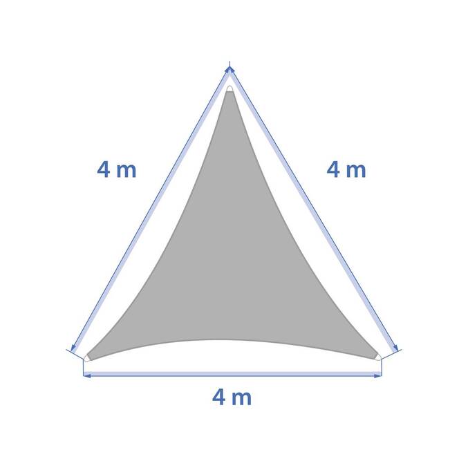 Voile d'ombrage triangulaire ELYORA Gris Ardoise