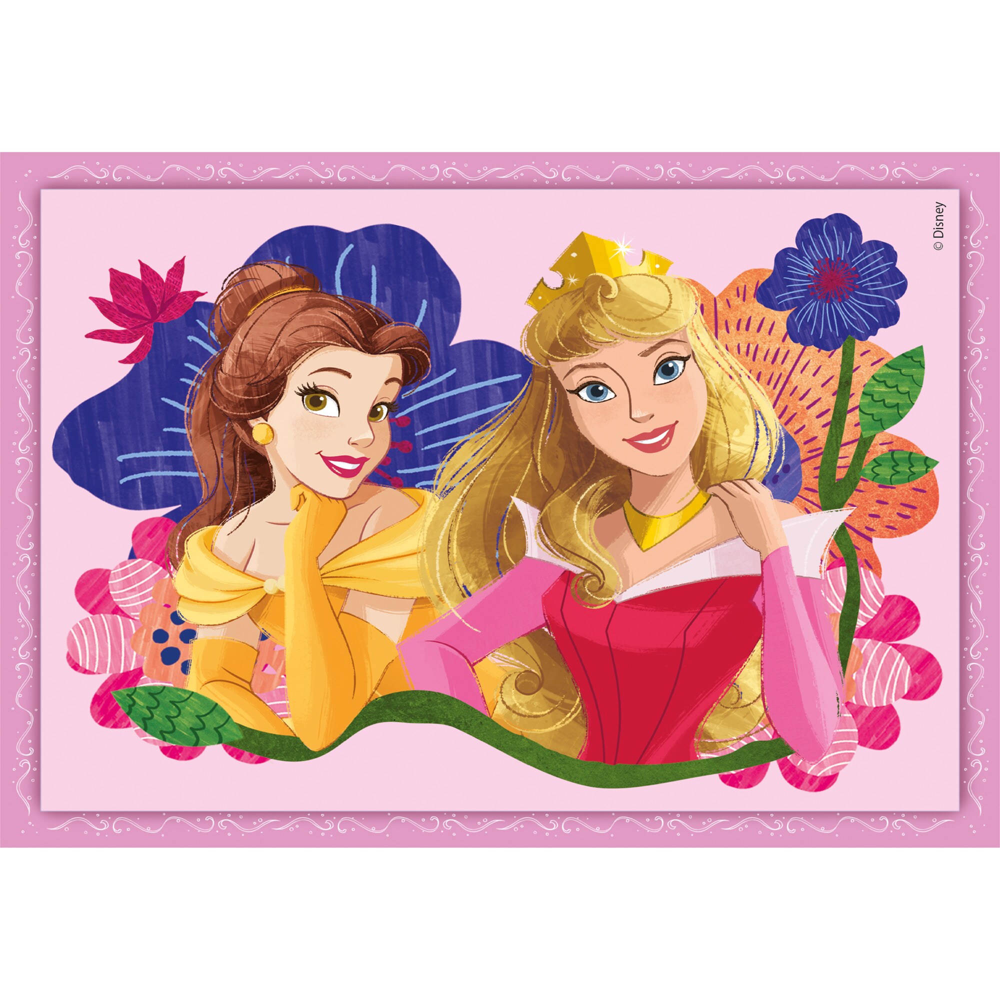 Clementoni Puzzle Supercolor 4 in 1 - Disney Princess